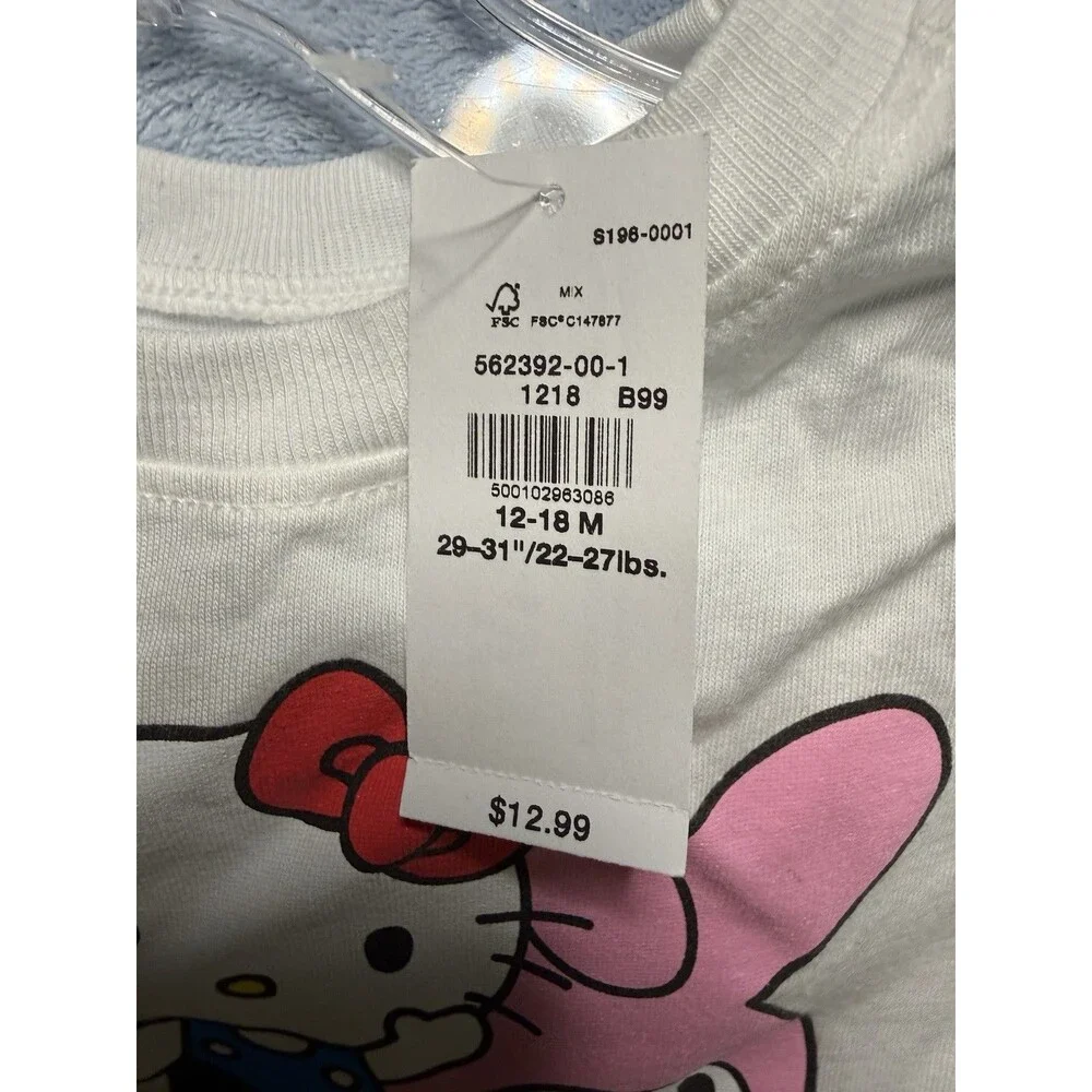 Old Navy Sanrio Hello Kitty Friends Keroppi, Purin, Graphic Tee 12-18 Mos—NWT
